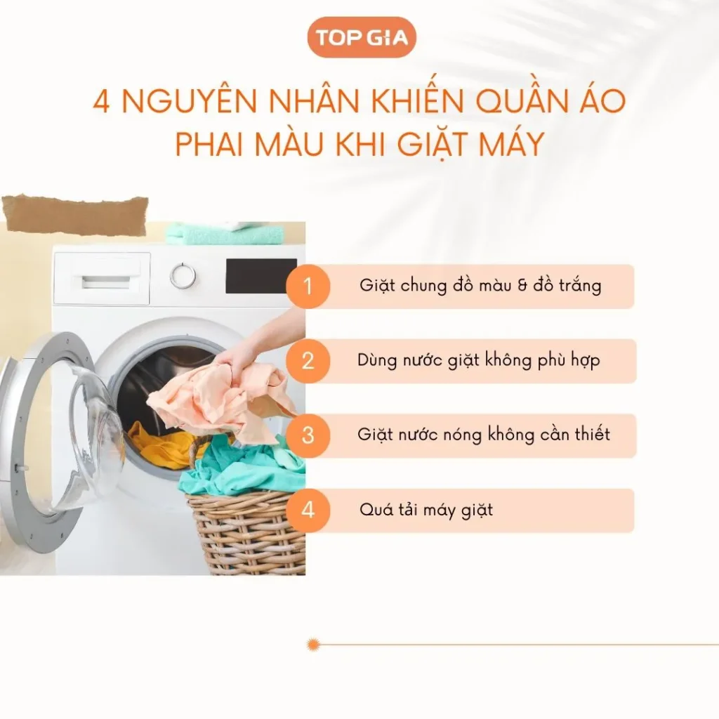4 Nguyên Nhân Khiến Quần Áo Phai Màu Khi Giặt Máy