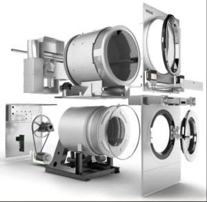 Máy giặt công nghiệp chân cứng