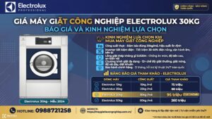 Giá máy giặt công nghiệp electrolux 30kg