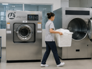 Dây chuyền máy giặt sấy công nghiệp cho tiệm giặt là