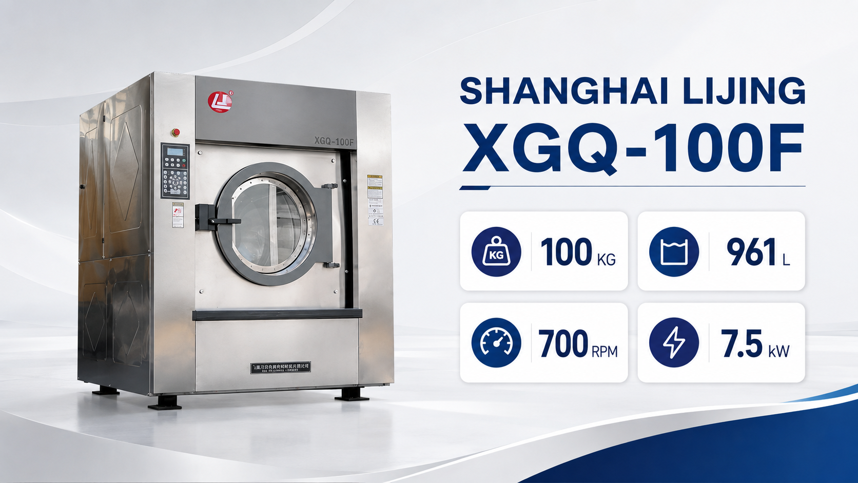 Thông số máy giặt công nghiệp 100kg SHANGHAI LIJING XGQ-100F