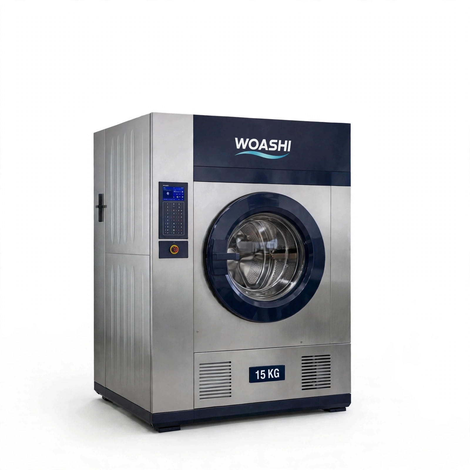 Máy giặt công nghiệp 15kg WOASHI WS-15F chính hãng - Direct Drive, lồng Inox 304 tổ ong 3D, không cần làm móng, bảo hành 3 năm
